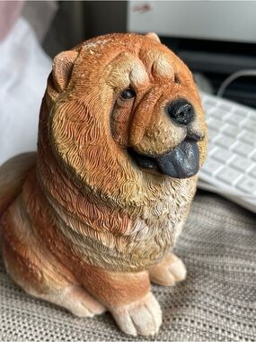 1987 Cinnamon Stone Critter Chow Chow Figure Vintage 6” Pre-owned